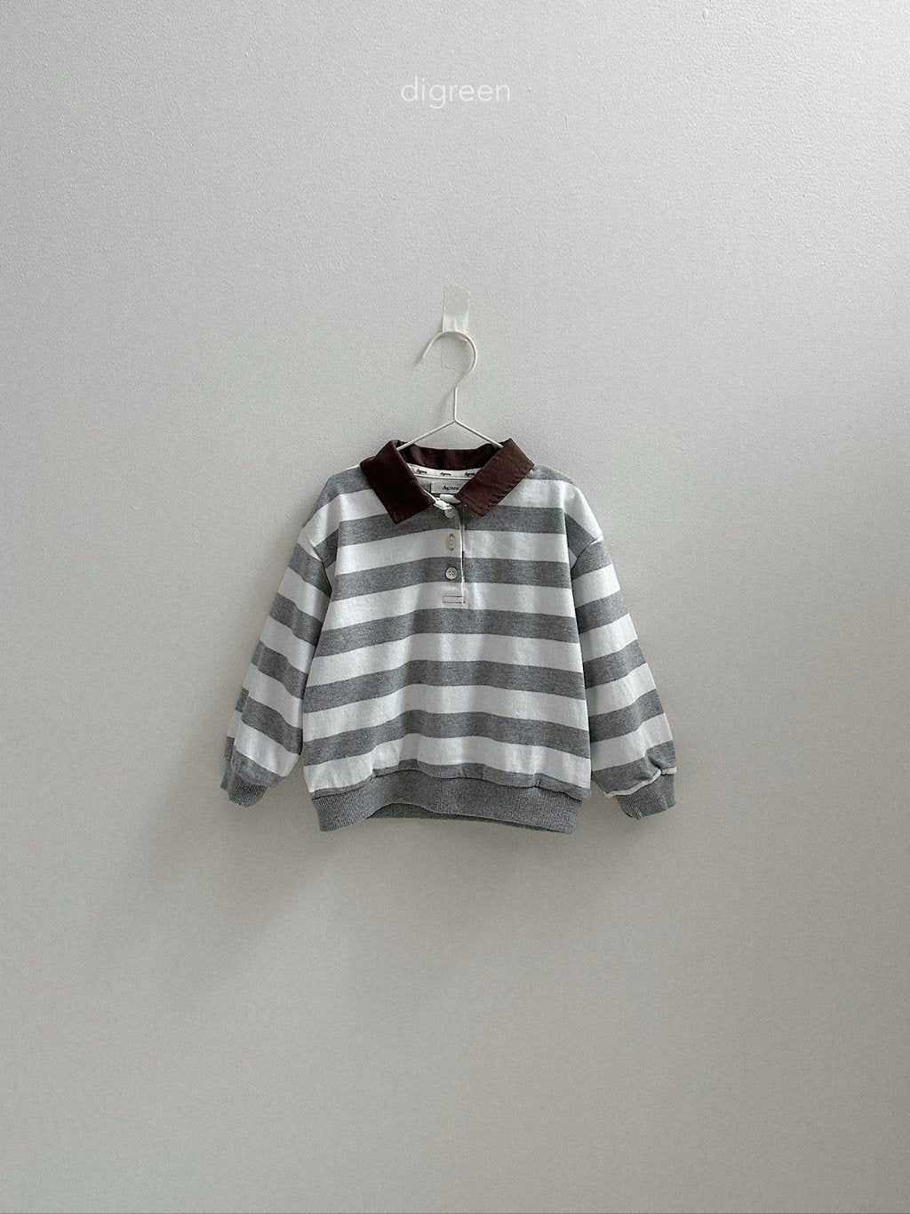 ［digreen］Striped collar mtm