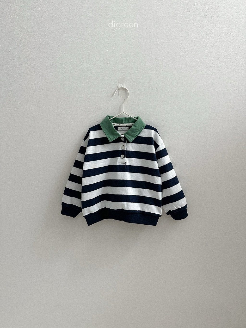［digreen］Striped collar mtm