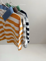 ［digreen］Striped collar mtm
