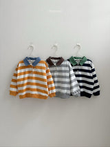 ［digreen］Striped collar mtm
