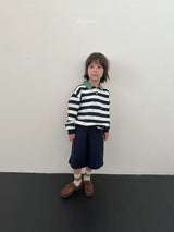 ［digreen］Striped collar mtm