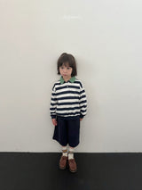 ［digreen］Striped collar mtm