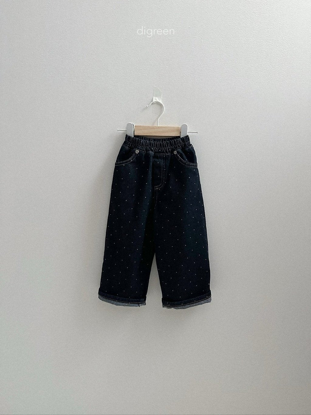 ［digreen］Dot denim pants