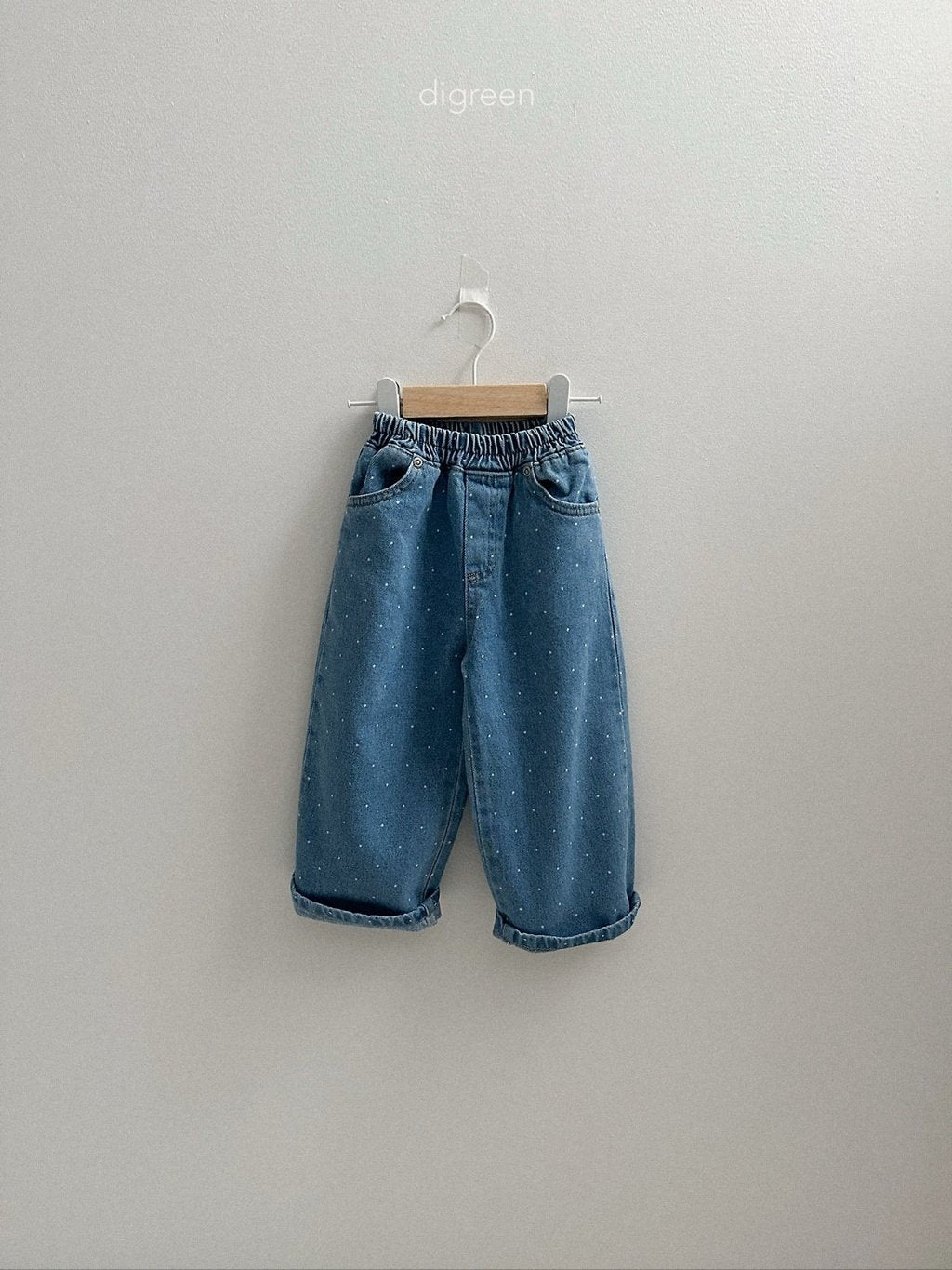 ［digreen］Dot denim pants