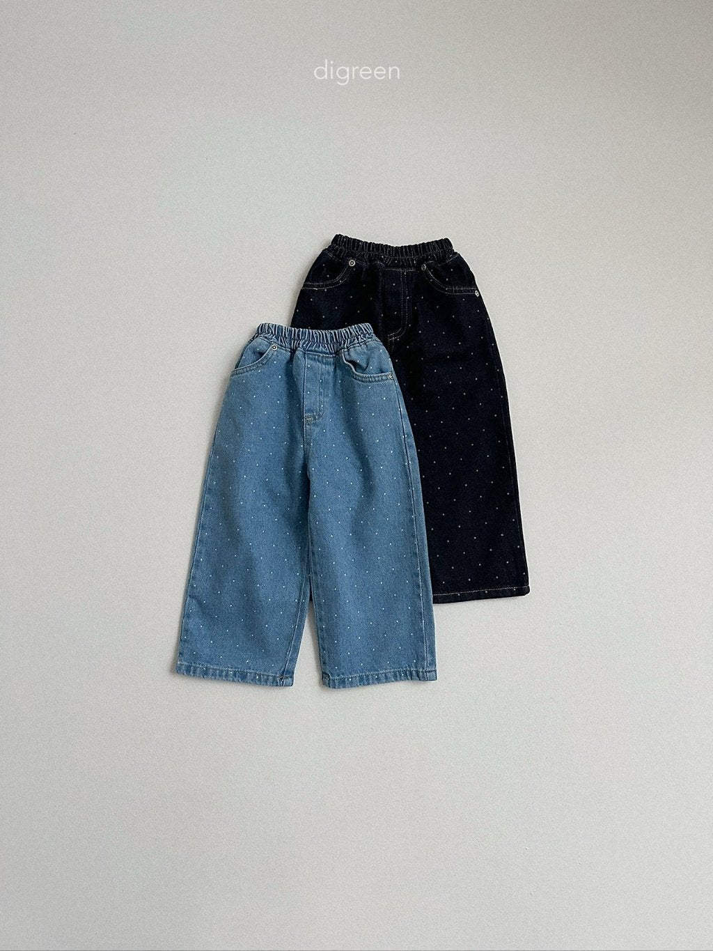 ［digreen］Dot denim pants