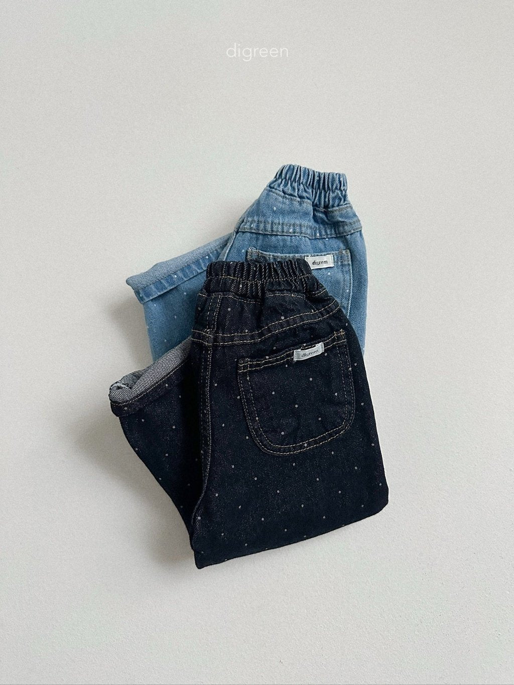 ［digreen］Dot denim pants
