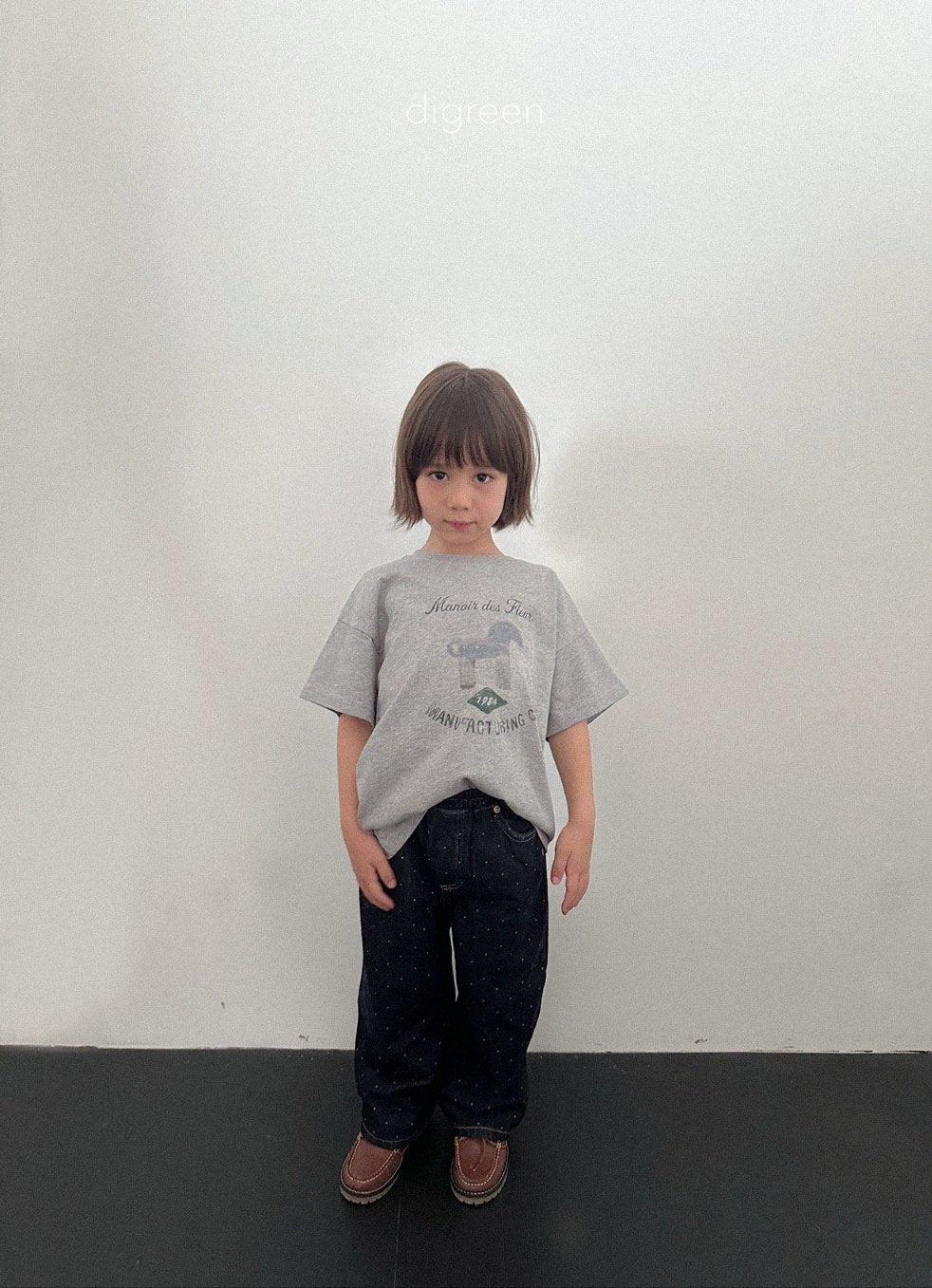 ［digreen］Dot denim pants
