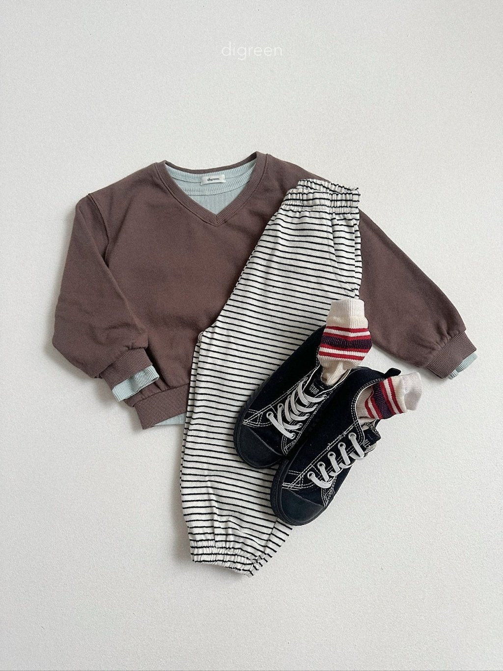［digreen］Hug ribbed tee