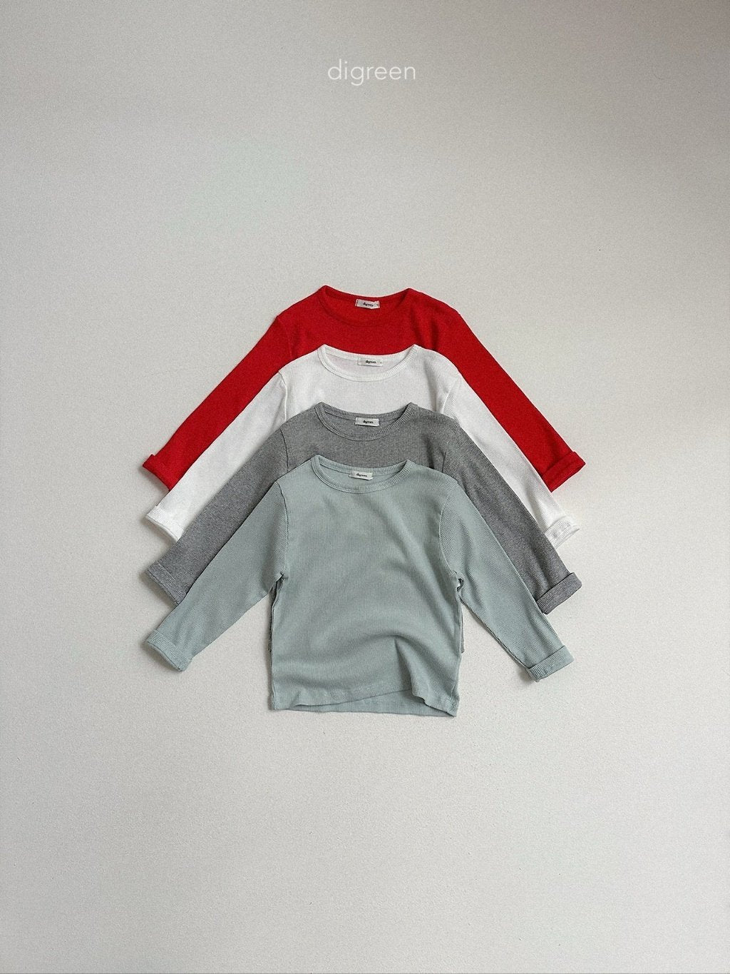 ［digreen］Hug ribbed tee