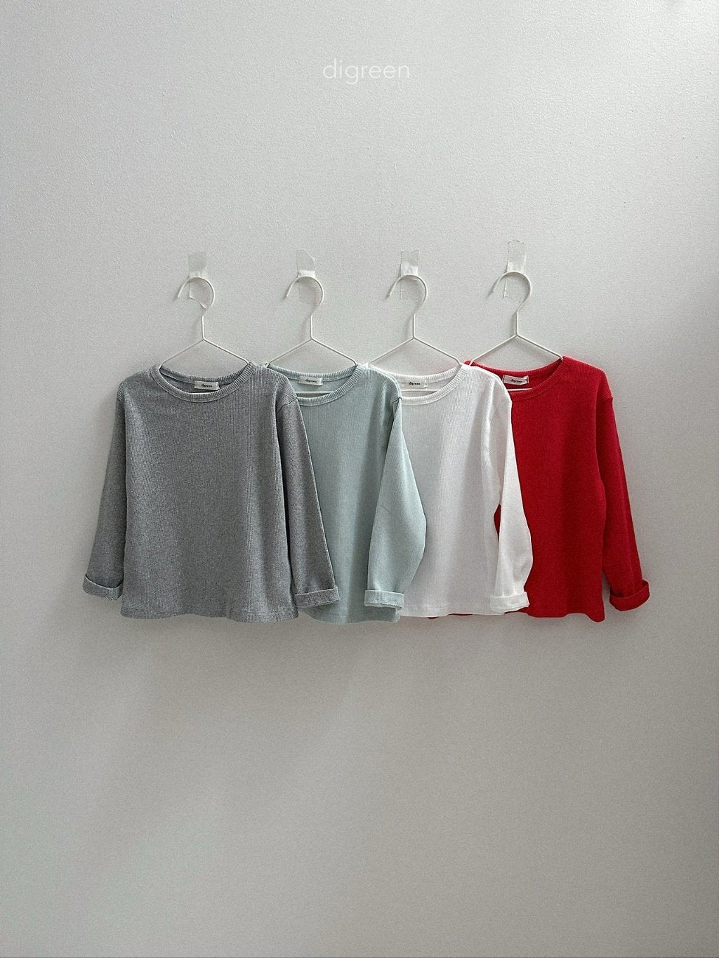 ［digreen］Hug ribbed tee