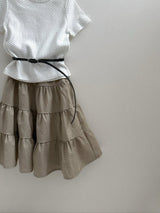 ［digreen］Check ruffle skirt