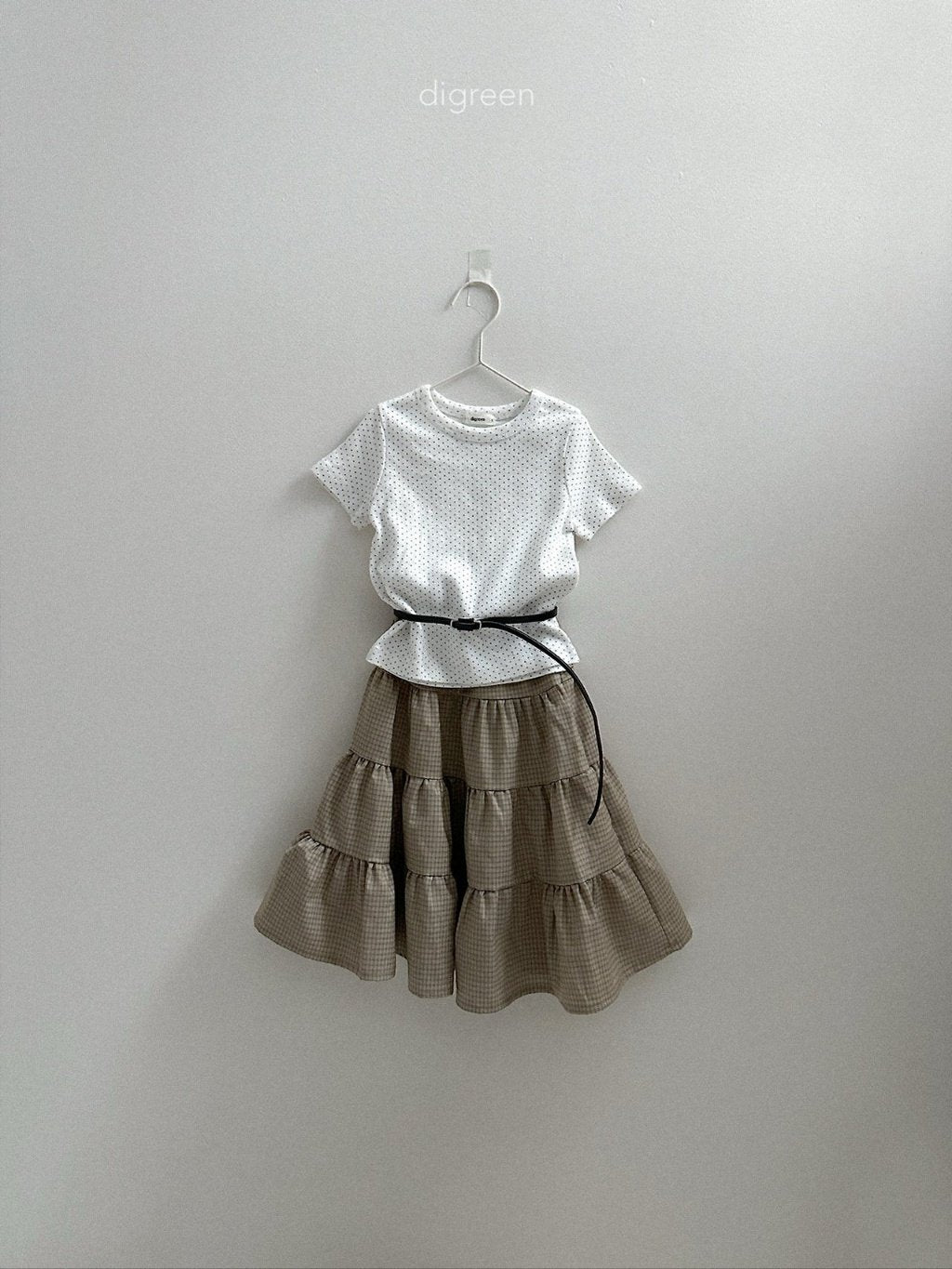 ［digreen］Check ruffle skirt
