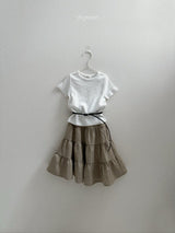 ［digreen］Check ruffle skirt