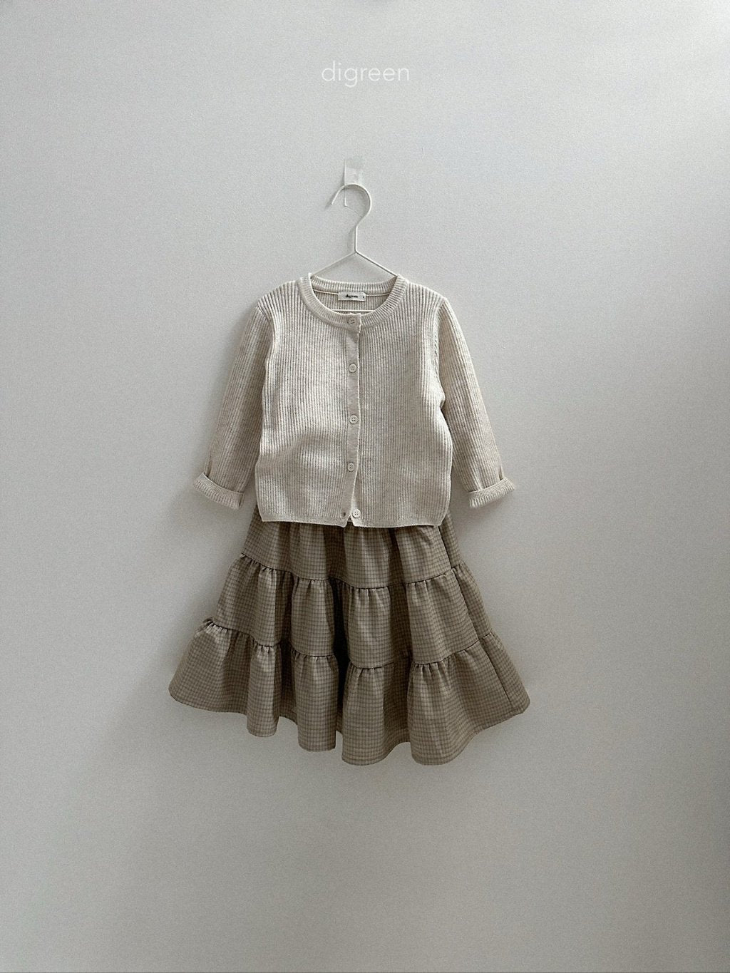 ［digreen］Check ruffle skirt