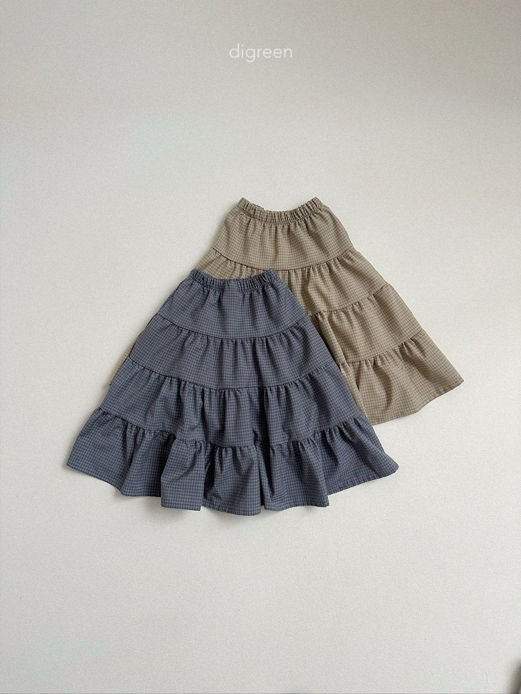 ［digreen］Check ruffle skirt