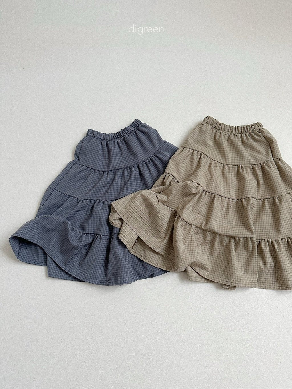 ［digreen］Check ruffle skirt