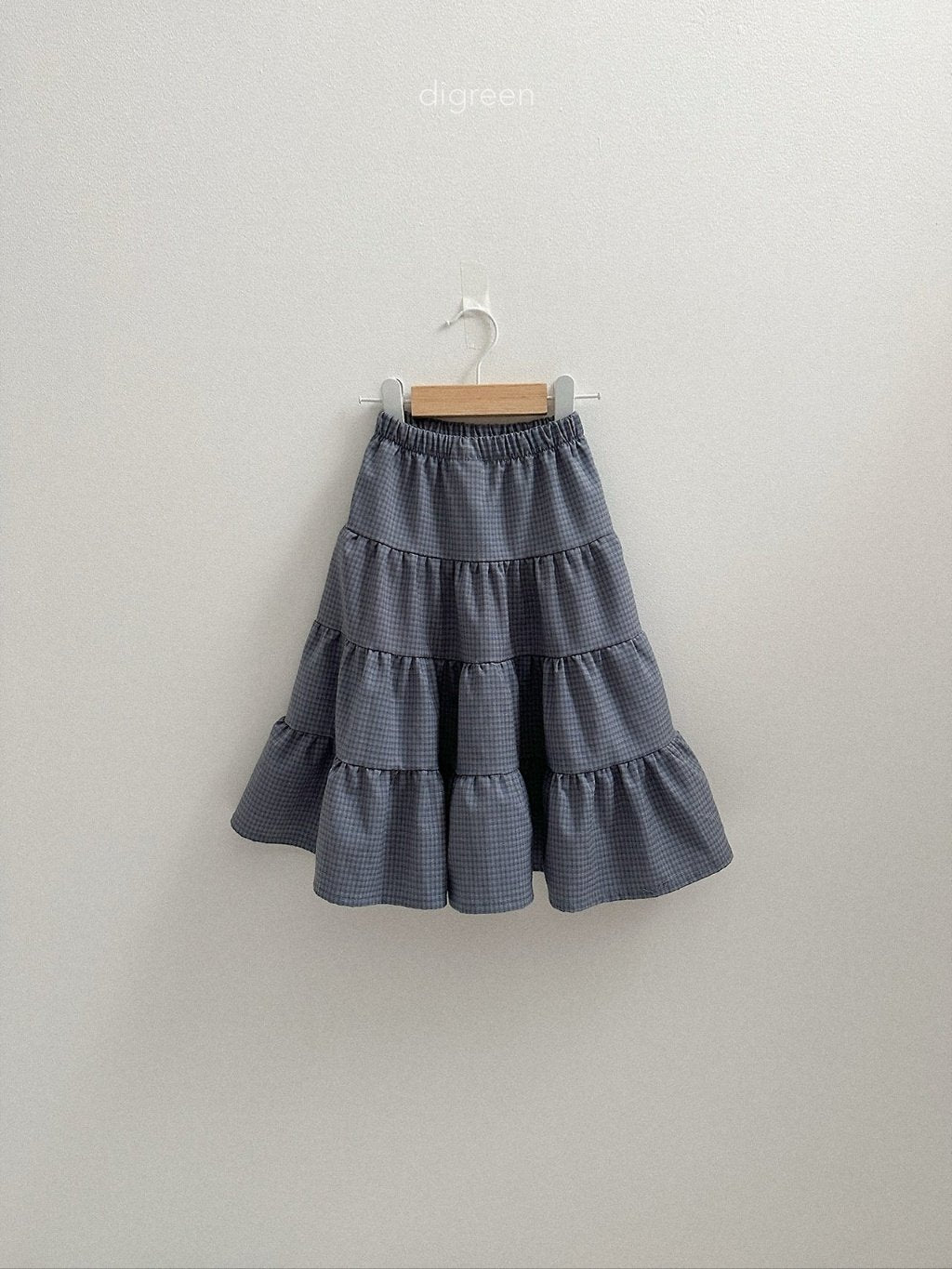 ［digreen］Check ruffle skirt