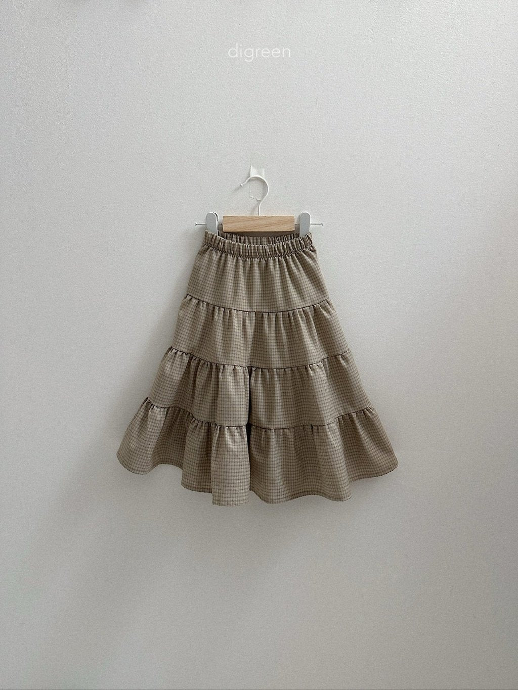 ［digreen］Check ruffle skirt