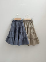 ［digreen］Check ruffle skirt