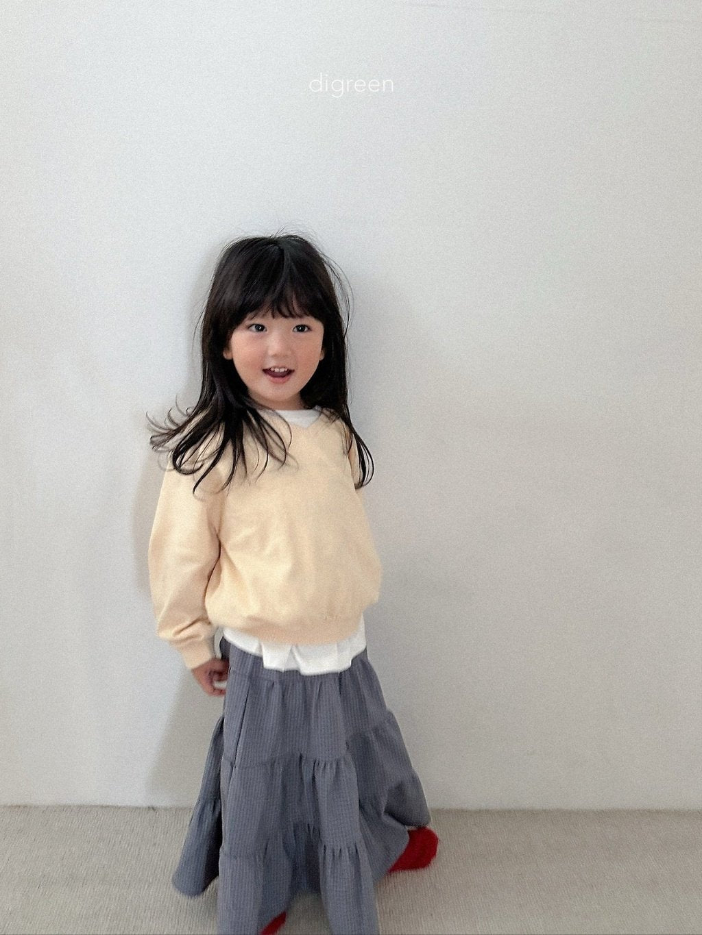 ［digreen］Check ruffle skirt