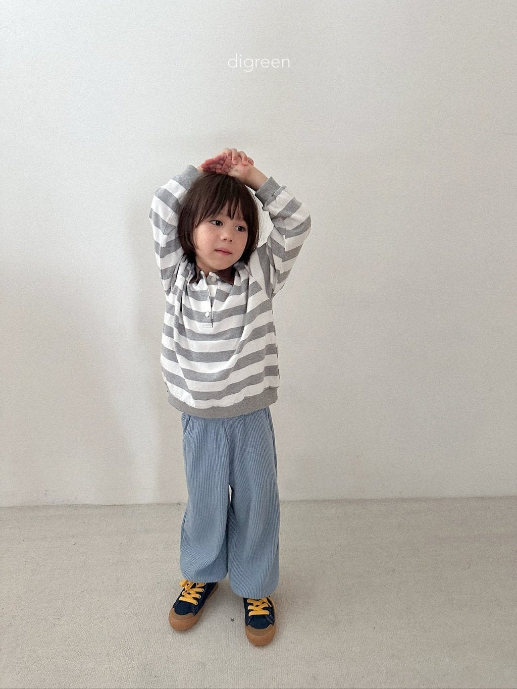 ［digreen］Flat waffle pants