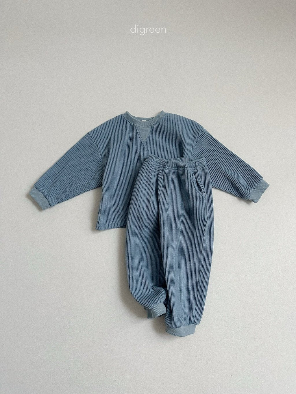 ［digreen］Flat waffle pants