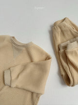 ［digreen］Flat waffle pants