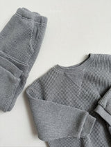 ［digreen］Flat waffle pants