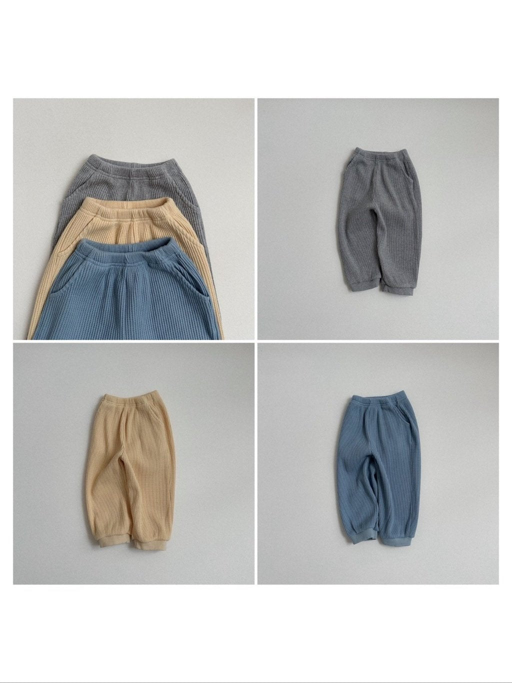 ［digreen］Flat waffle pants