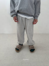 ［digreen］J stripe jogger pants