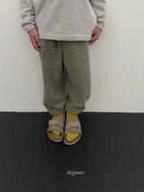 ［digreen］J stripe jogger pants