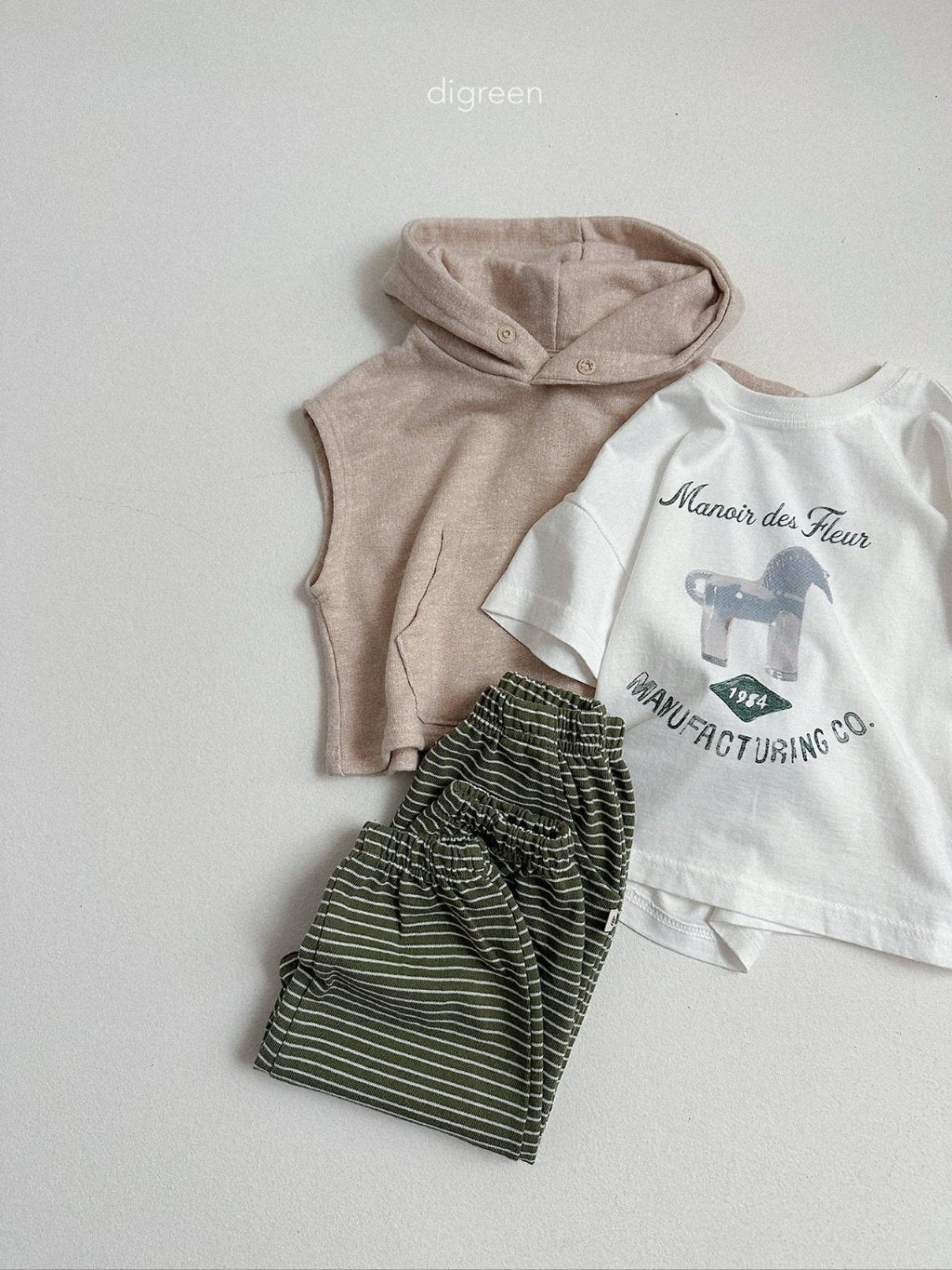 ［digreen］J stripe jogger pants