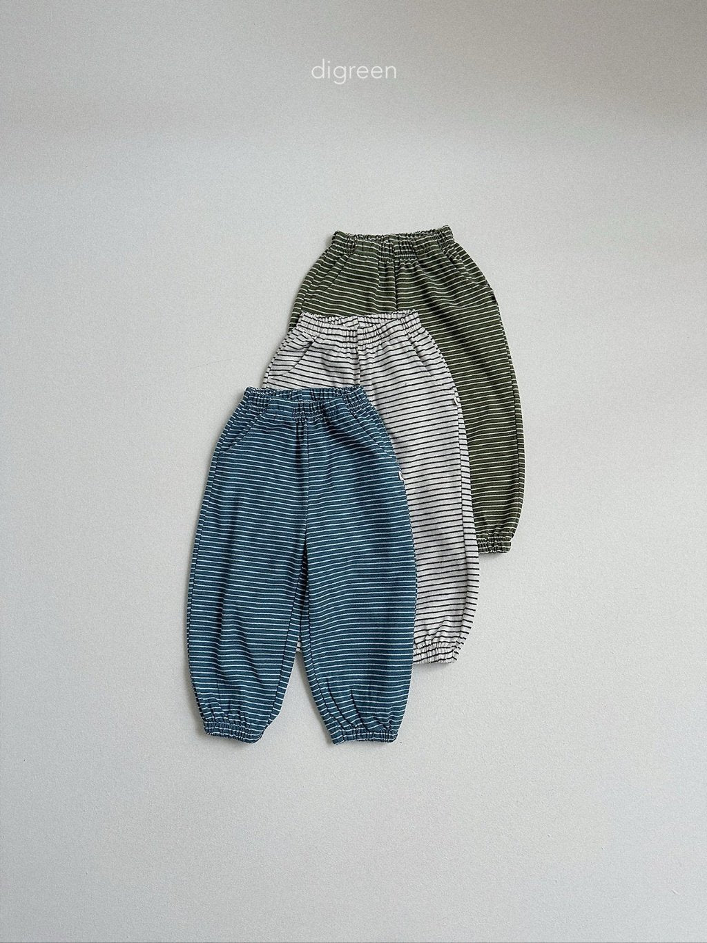 ［digreen］J stripe jogger pants