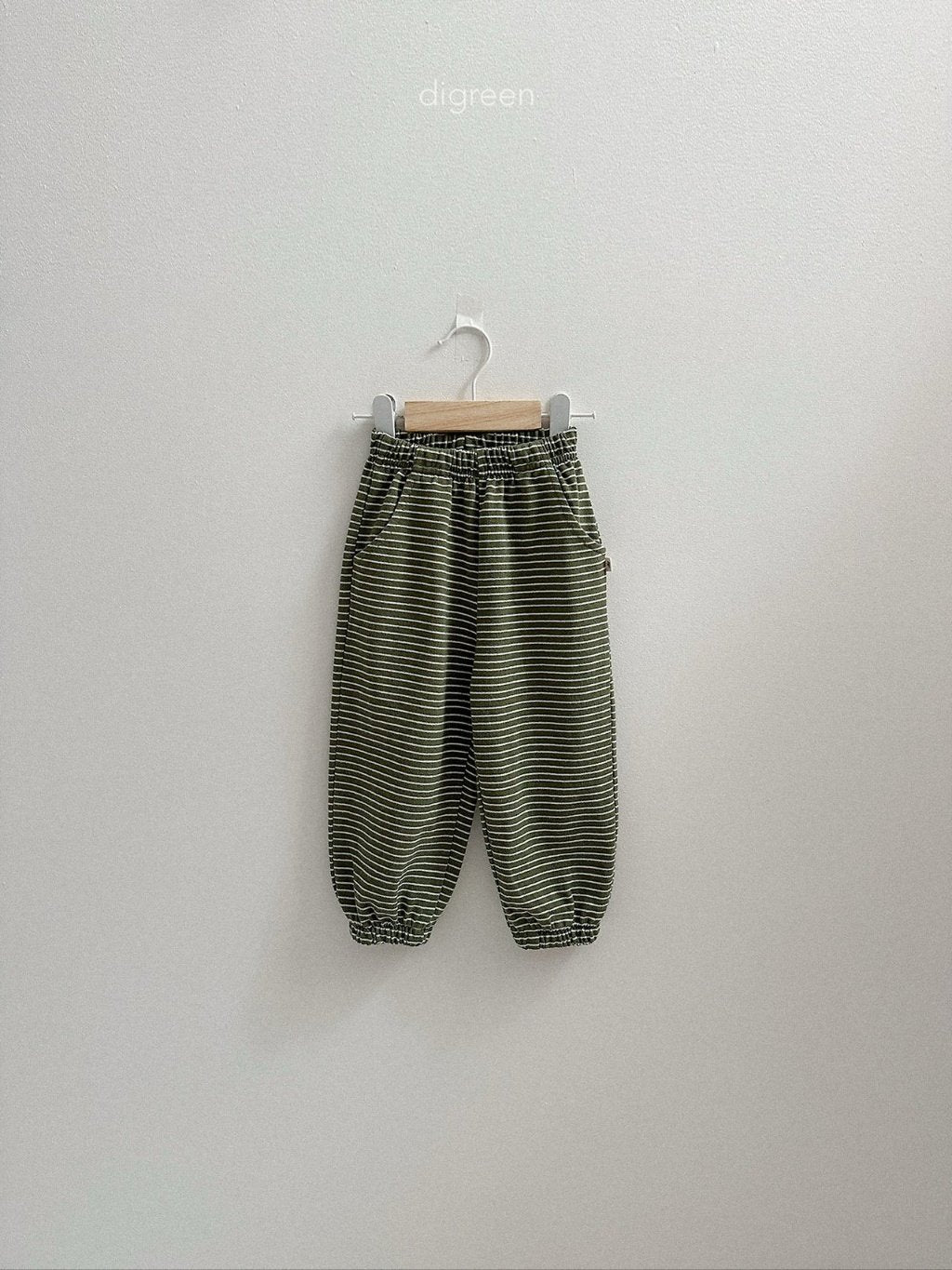 ［digreen］J stripe jogger pants