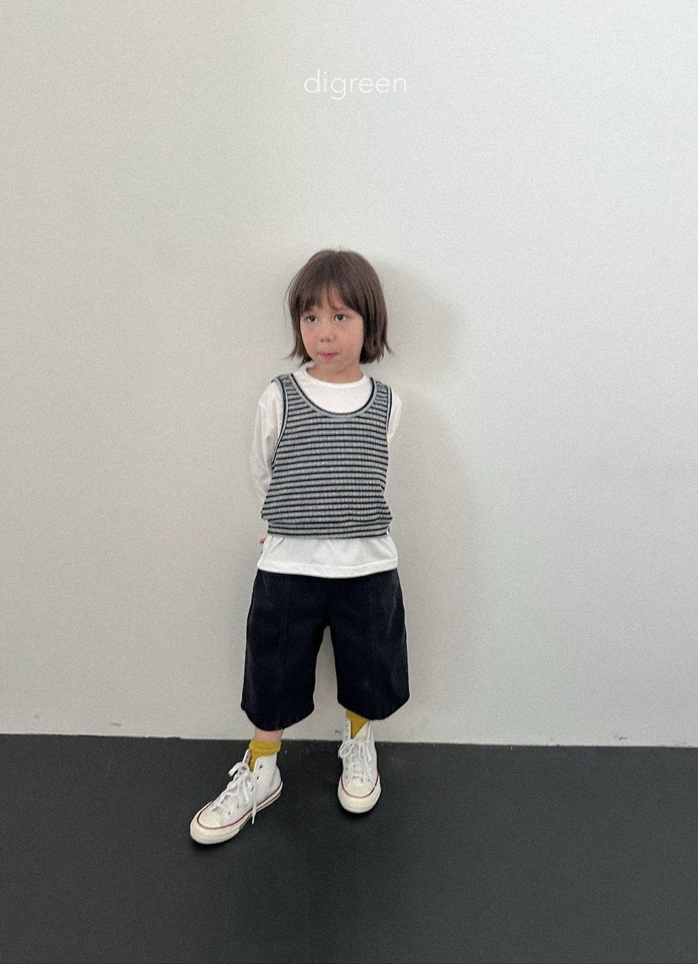 ［digreen］Panel bermuda pants