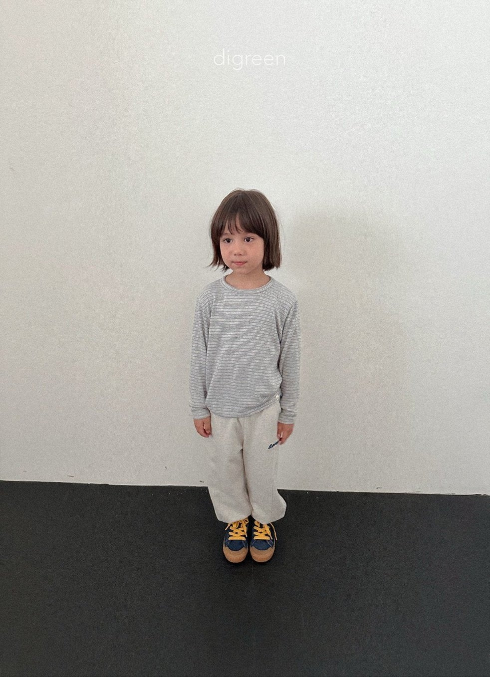 ［digreen］Stripe latte tee