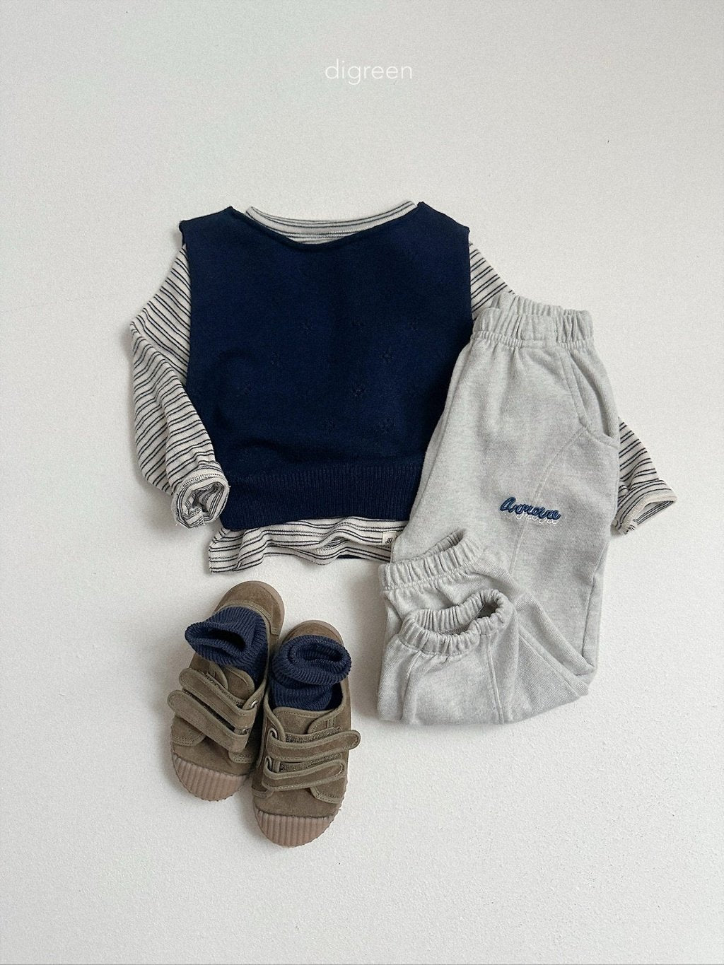 ［digreen］Stripe latte tee