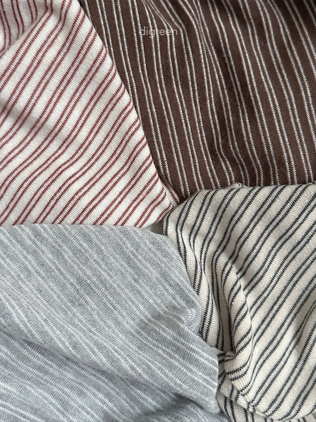 ［digreen］Stripe latte tee
