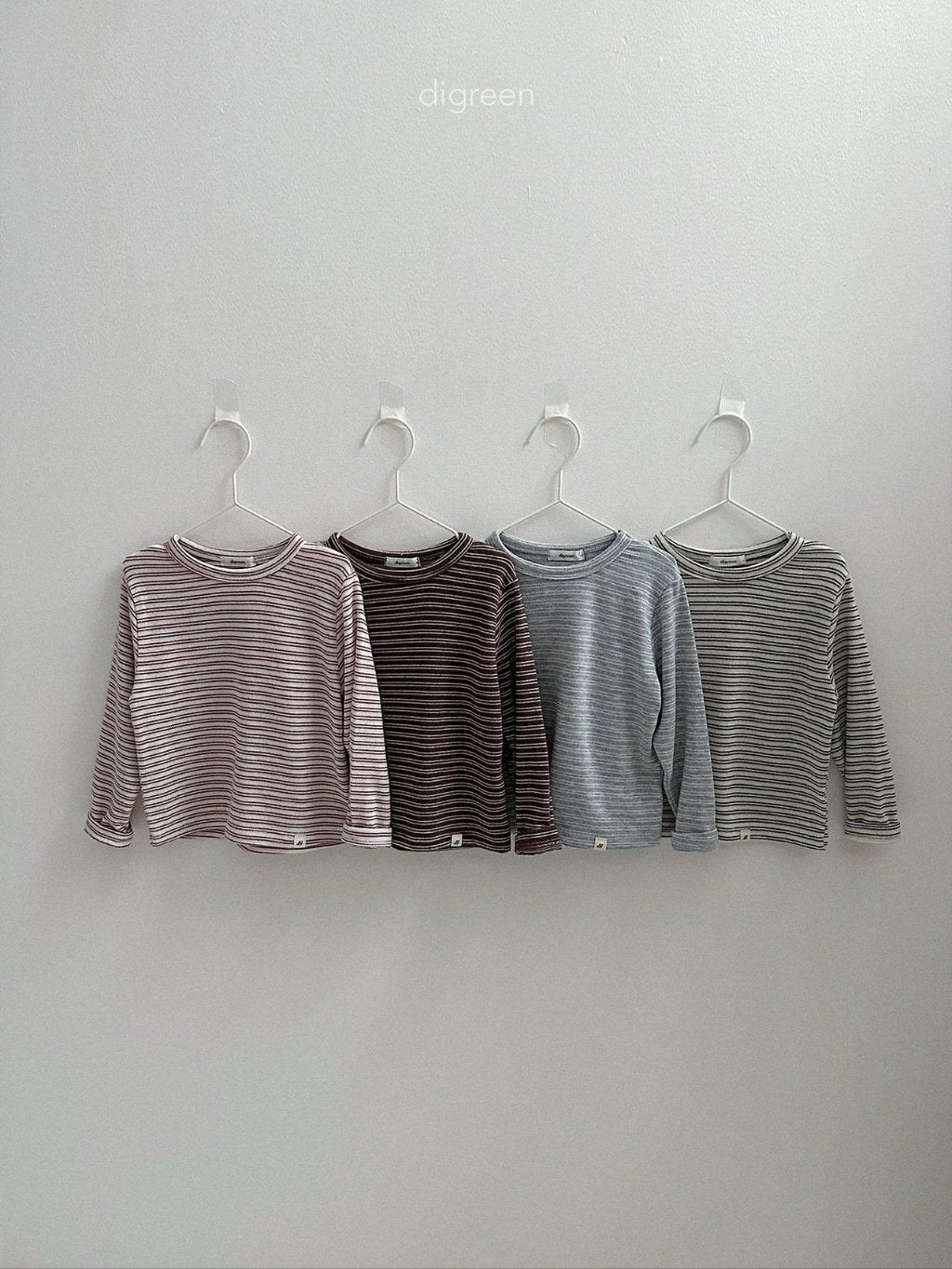 ［digreen］Stripe latte tee