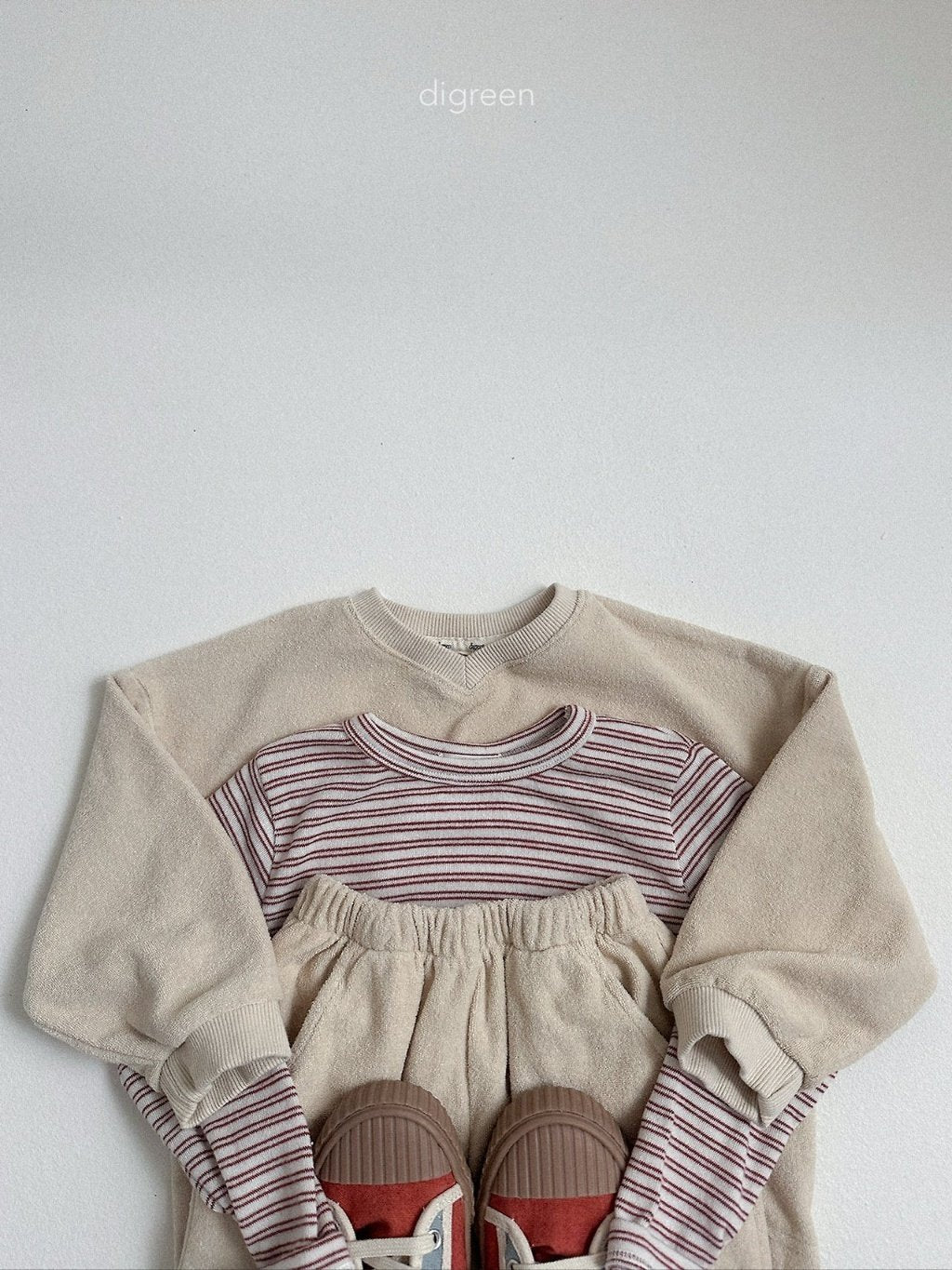 ［digreen］Sand terry joggers pants