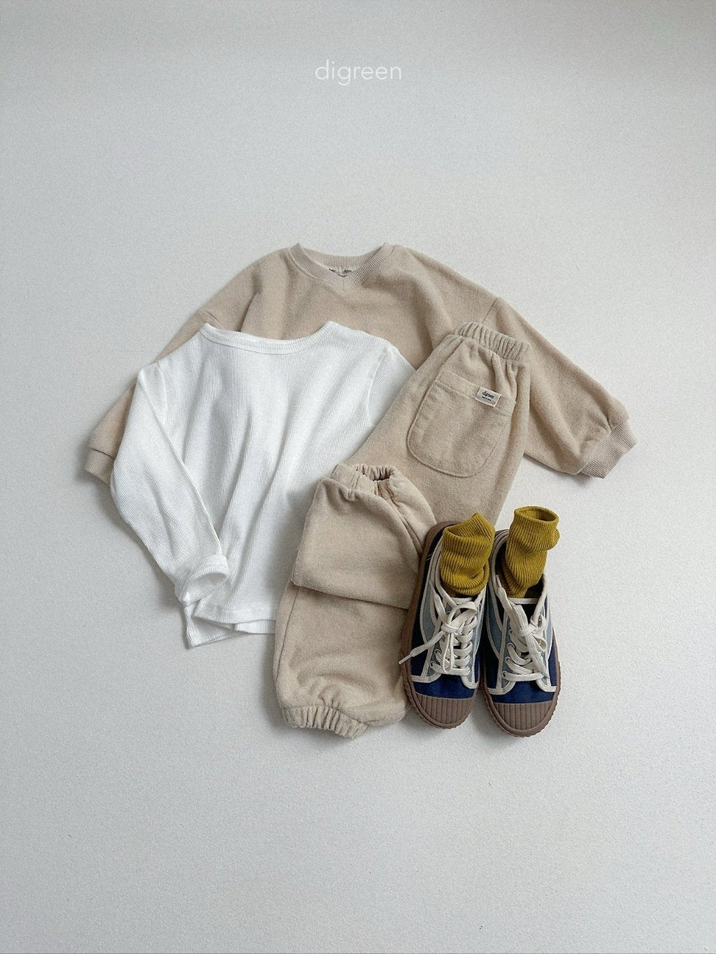 ［digreen］Sand terry joggers pants
