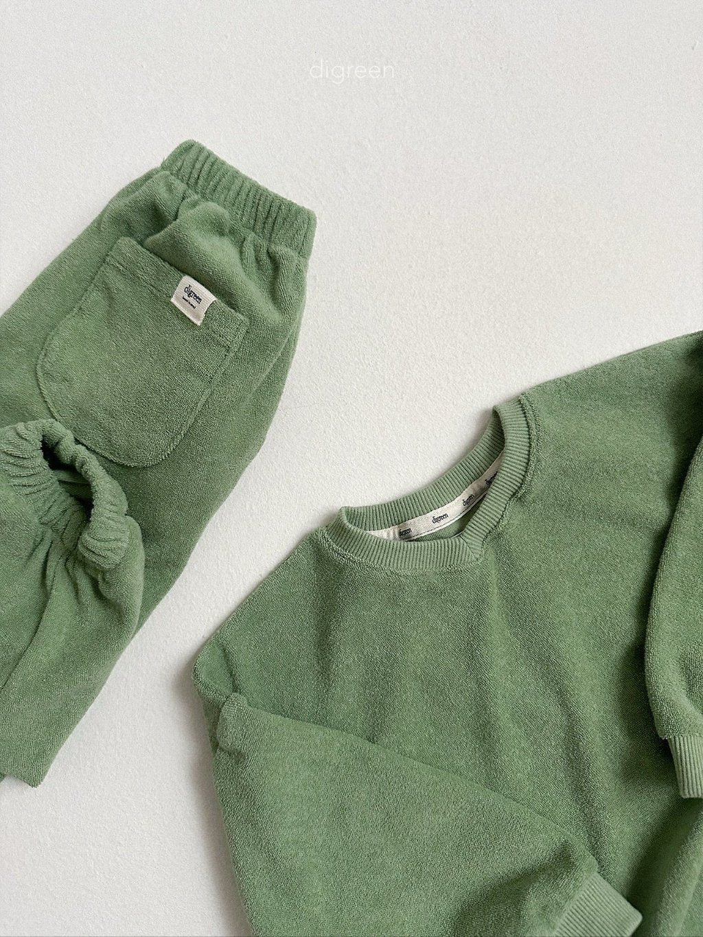 ［digreen］Sand terry joggers pants