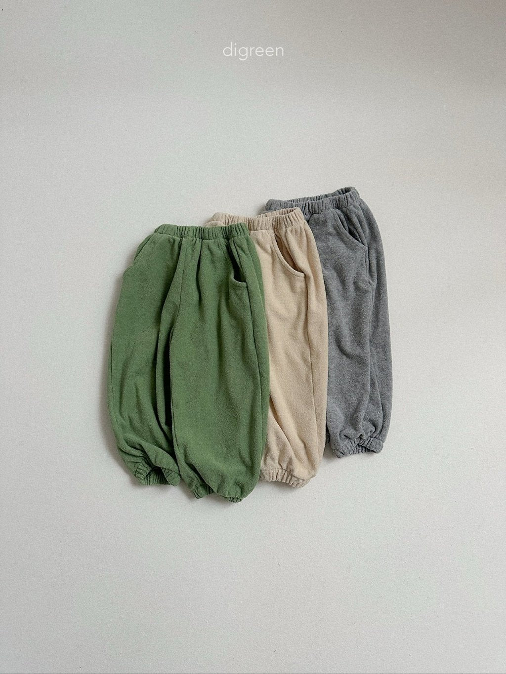 ［digreen］Sand terry joggers pants
