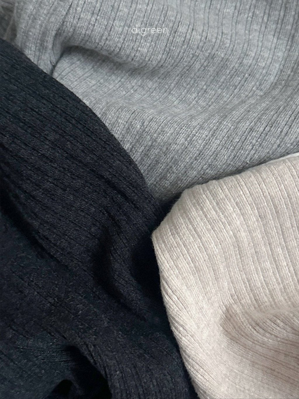 ［digreen］Rib capri leggings