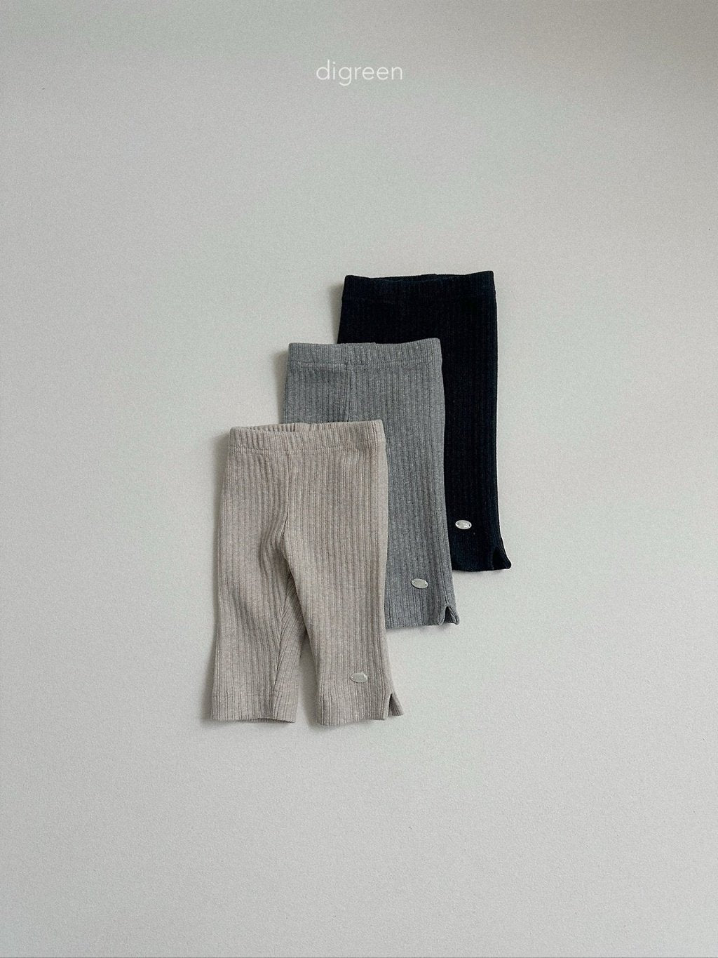 ［digreen］Rib capri leggings