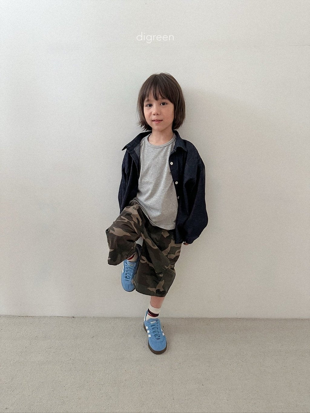 ［digreen］Camo bermuda pants