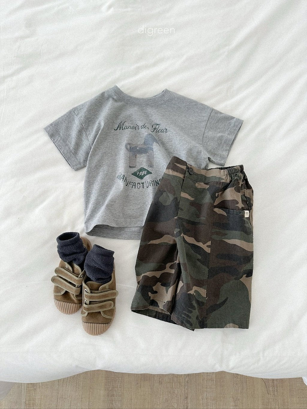 ［digreen］Camo bermuda pants