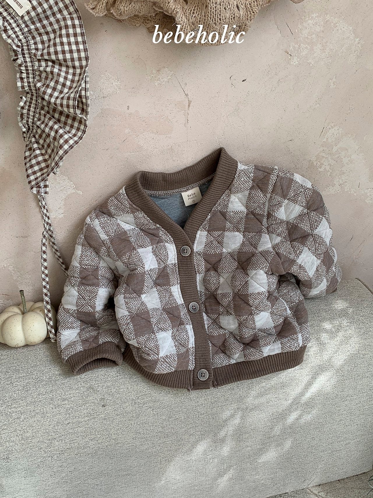 ［bebe holic］Naru check cardigan