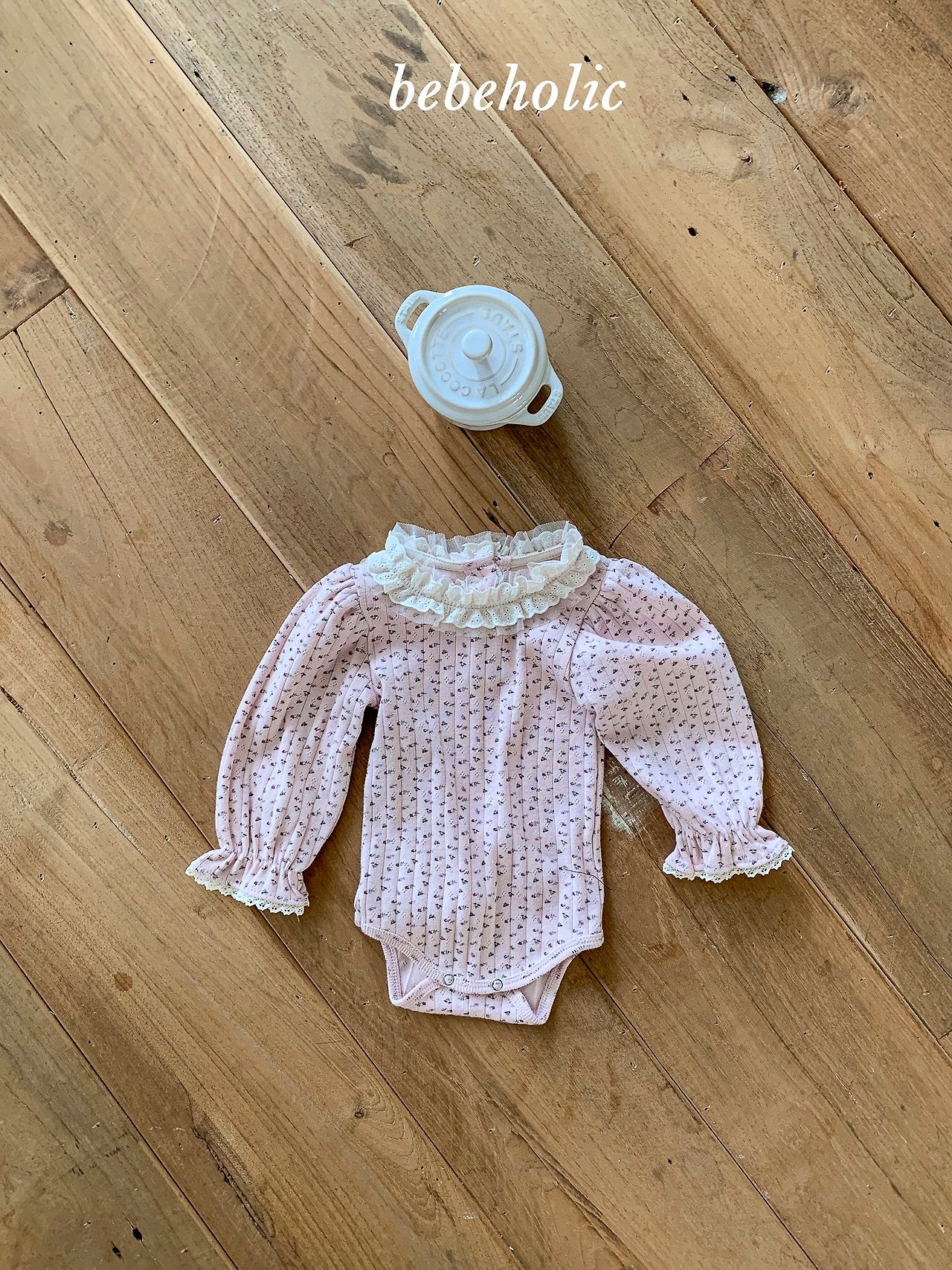 ［bebe holic］Lena flower lace rompers