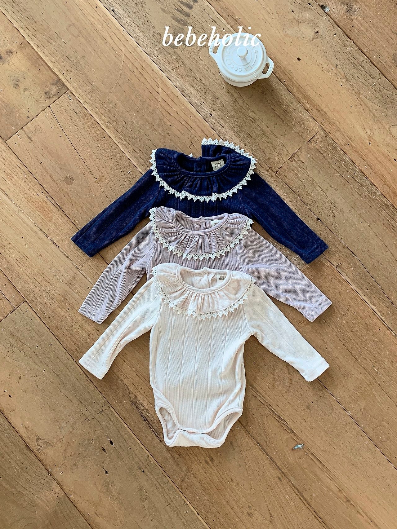 ［bebe holic］Via ruffle rompers